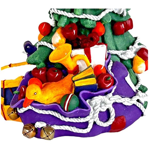 Dept 56 All Through The House Christmas Tree 8 1/4 IN Original Box Presents Duck - Picture 3 of 10